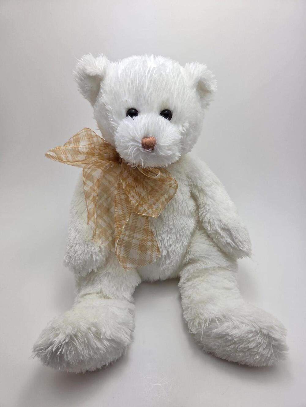Ty Classics Collection “Bristol” the White Bear with Gold Bow NHT (10 inch)
